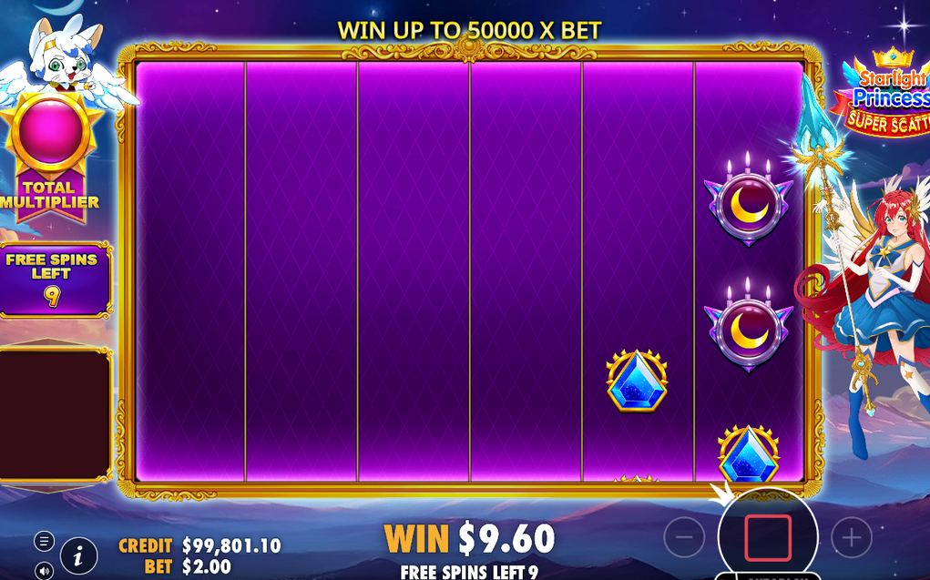 Free Spins round running on its special reel strips