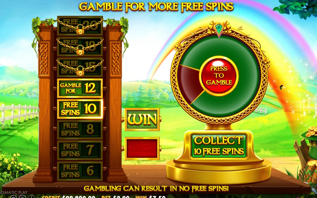 Gamble wheel showing spin count, with collect or gamble choice