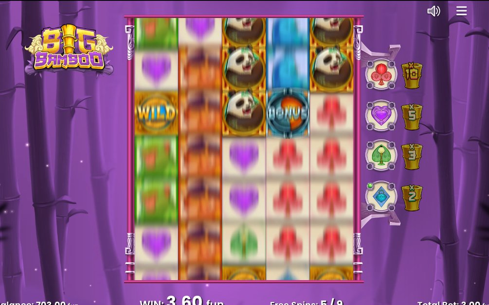 Free Spins after a Low Symbol converts to bamboo