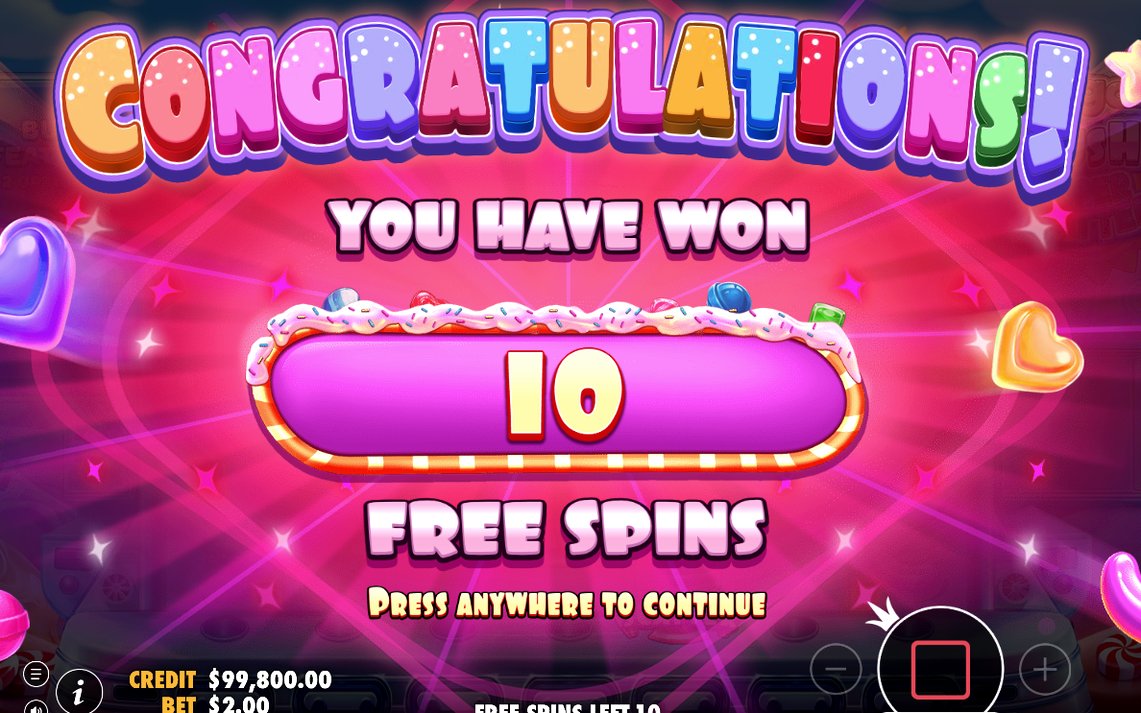Free Spins round after a retrigger adds spins